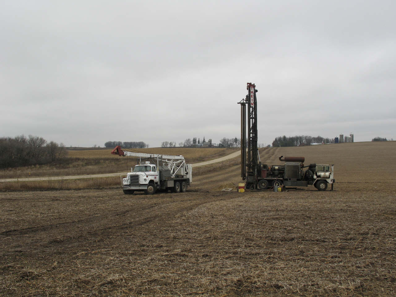Drilling into cave