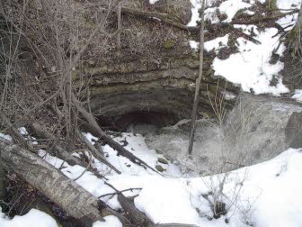 Debris  enters cave